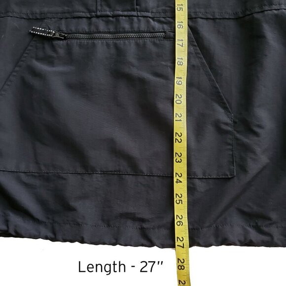 Lands End Boys Girls Half Zip Rain Jacket PouchZip Pocket Outerwear Black Sz 6-8 - Picture 14 of 16